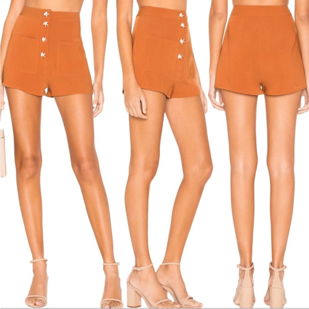 Tularosa Tate Shorts High Rise Burnt Orange